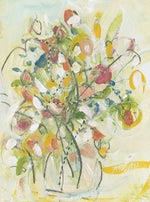 Water media painting, Flowers in the Garden   by Christine Alfery