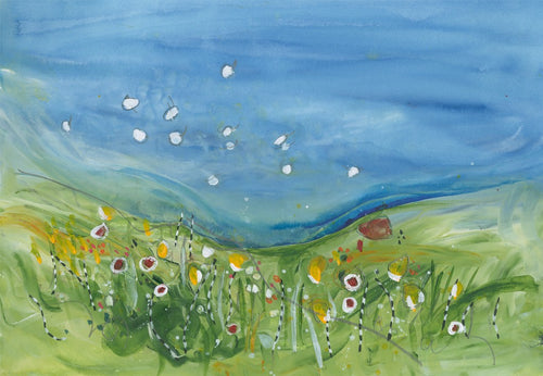 Water media painting, Ginnies Dance by Christine Alfery