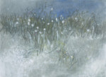 Water media painting, Grey Landscape by Christine Alfery