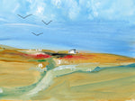 Water media painting,  Homestead II by Christine Alfery