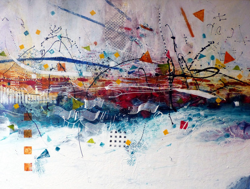 Water media painting, Trails of Wonder by Christine Alfery