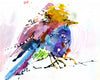Water media painting, Little Bird  by Christine Alfery