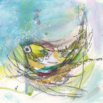 Watermedia painting, Little Bird by Chistine Alfery
