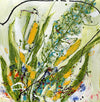 Watermedia painting, New Beginnings - Orchid Shoots by Christine Alfery