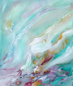 Water media painting, Northern Lights II by Christine Alfery