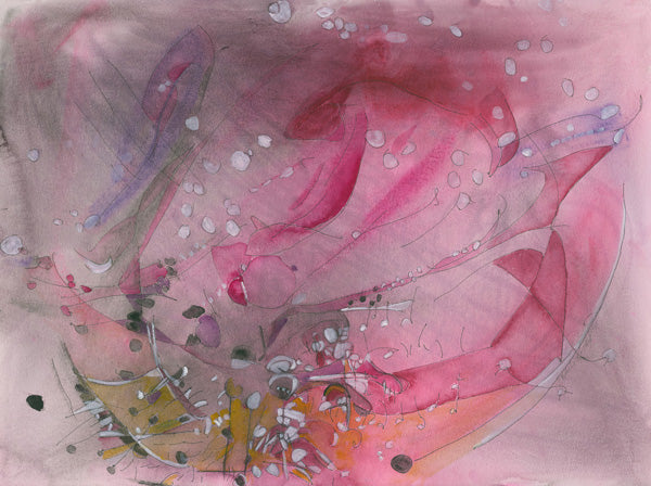 Water media painting, North Wind by Christine Alfery