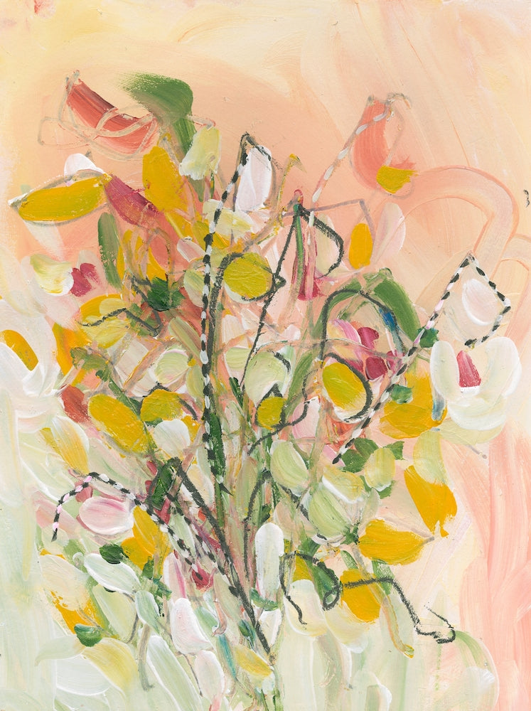 Water media painting, November Bouquet I  by Christine Alfery