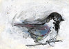 Watermedia painting, November Chickadee by Christine Alfery