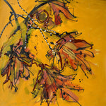 Watermedia painting, Oak Leaves II by Christine Alfery