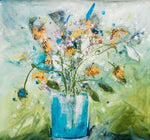 Water media painting, Picked Wild Flowers by Christine Alfery