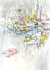 Water media painting, Pink Diamonds  by Christine Alfery