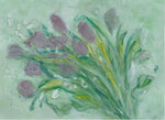 Water media painting, Purple Tulips by Christine Alfery