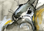 Water media painting, Rabbit, Rabbit by Christine Alfery