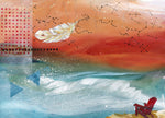 Water media painting, Silence by Christine Alfery