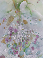 Water media painting, Spring's Explosion by Christine Alfery