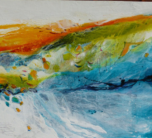 Water media painting, Sweet Sweet Surrender, The Spirit of the Land, The Flow of the Water by Christine Alfery