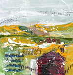 Watermedia painting, The Farm by Christine Alfery
