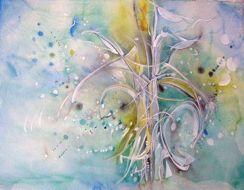 Water media painting, The Flame by Christine Alfery