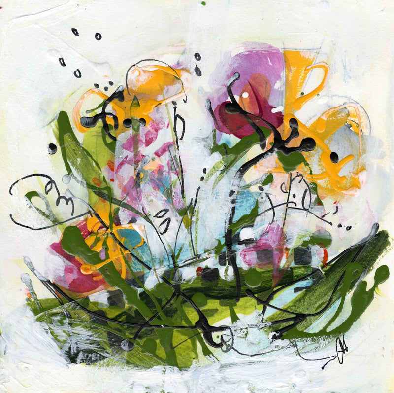 Water media painting, A Touch of Spring by Christine Alfery