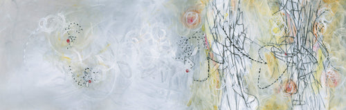 Water media painting, Transparent Threads by Christine Alfery