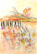 Water media painting, Wind by Christine Alfery