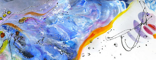 Water media painting, Wing by Christine Alfery