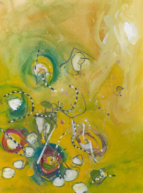 Water media painting, WPIT Sunshine I by Christine Alfery