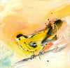 Water media painting, Yellow Finch by Christine Alfery
