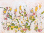 Water media painting, Yellow Flowers on a Vine by Christine Alfery