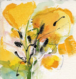 Water media painting, Yellow Tulip by Christine Alfery